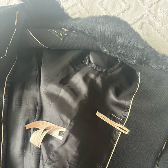 Massimo Dutti Black Dress Coat - Picture 3 of 7